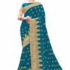 Morpeach Saree with Blouse Piece Women's Heavy Embroidery Work Saree