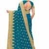 Morpeach Saree with Blouse Piece Women's Heavy Embroidery Work Saree - Image 2