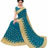 Morpeach Saree with Blouse Piece Women's Heavy Embroidery Work Saree - Image 3