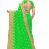 Parrot Saree with Blouse Piece Women's Heavy Embroidery Work Saree - Image 2