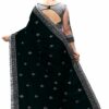 Black Saree with Blouse Piece Women's Heavy Embroidery Work Saree - Image 2