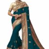 Morpeach Saree with Blouse Piece Women's Heavy Embroidery Work Saree