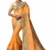Yellow Saree with Blouse Piece Women's Heavy Embroidery Work Saree