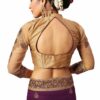 Purple Saree with Blouse Piece Women's Heavy Embroidery Work Saree - Image 4