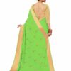 Parrot Saree with Blouse Piece Women's Heavy Embroidery Work Saree - Image 2