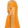Yellow Saree with Blouse Piece Women's Heavy Embroidery Work Saree