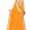 Yellow Saree with Blouse Piece Women's Heavy Embroidery Work Saree - Image 2
