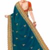 Morpeach Saree with Blouse Piece Women's Heavy Embroidery Work Saree - Image 2