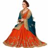 Morpeach Saree with Blouse Piece Women's Heavy Embroidery Work Saree - Image 3