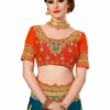 Morpeach Saree with Blouse Piece Women's Heavy Embroidery Work Saree - Image 4