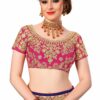 Blue Saree with Blouse Piece Women's Heavy Embroidery Work Saree - Image 5