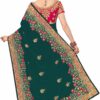 Morpeach Saree with Blouse Piece Women's Heavy Embroidery Work Saree - Image 2