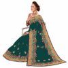 Morpeach Saree with Blouse Piece Women's Heavy Embroidery Work Saree - Image 3