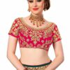 Morpeach Saree with Blouse Piece Women's Heavy Embroidery Work Saree - Image 5