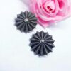 Mini Umbrella Top Silver Oxidized Earrings - Image 2