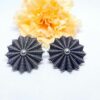 Mini Umbrella Top Silver Oxidized Earrings - Image 3