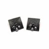 Square Showers Daily Wear Silver Oxidized Earrings - Image 3