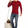 Maroon Men's T-Shirt Full Sleeves - Image 5