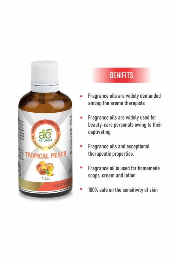 AE Naturals Tropical Peach Fragrance Oil 100ml - Image 2