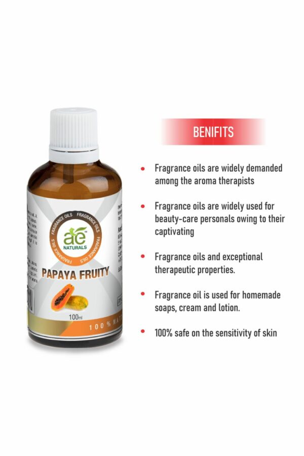 AE Naturals Papaya Fruity Fragrance Oil 100ml - Image 2